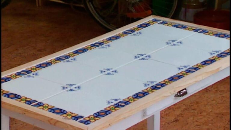 Mesa de madera con azulejos: una combinación perfecta para tu hogar