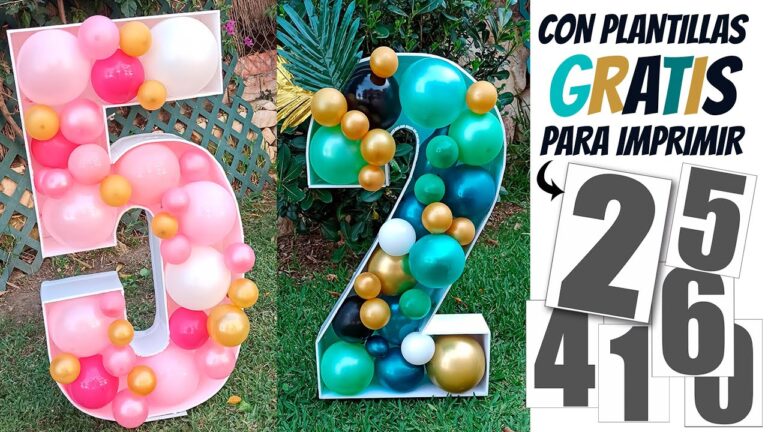 Aprende cómo hacer un número gigante para decorar cumpleaños